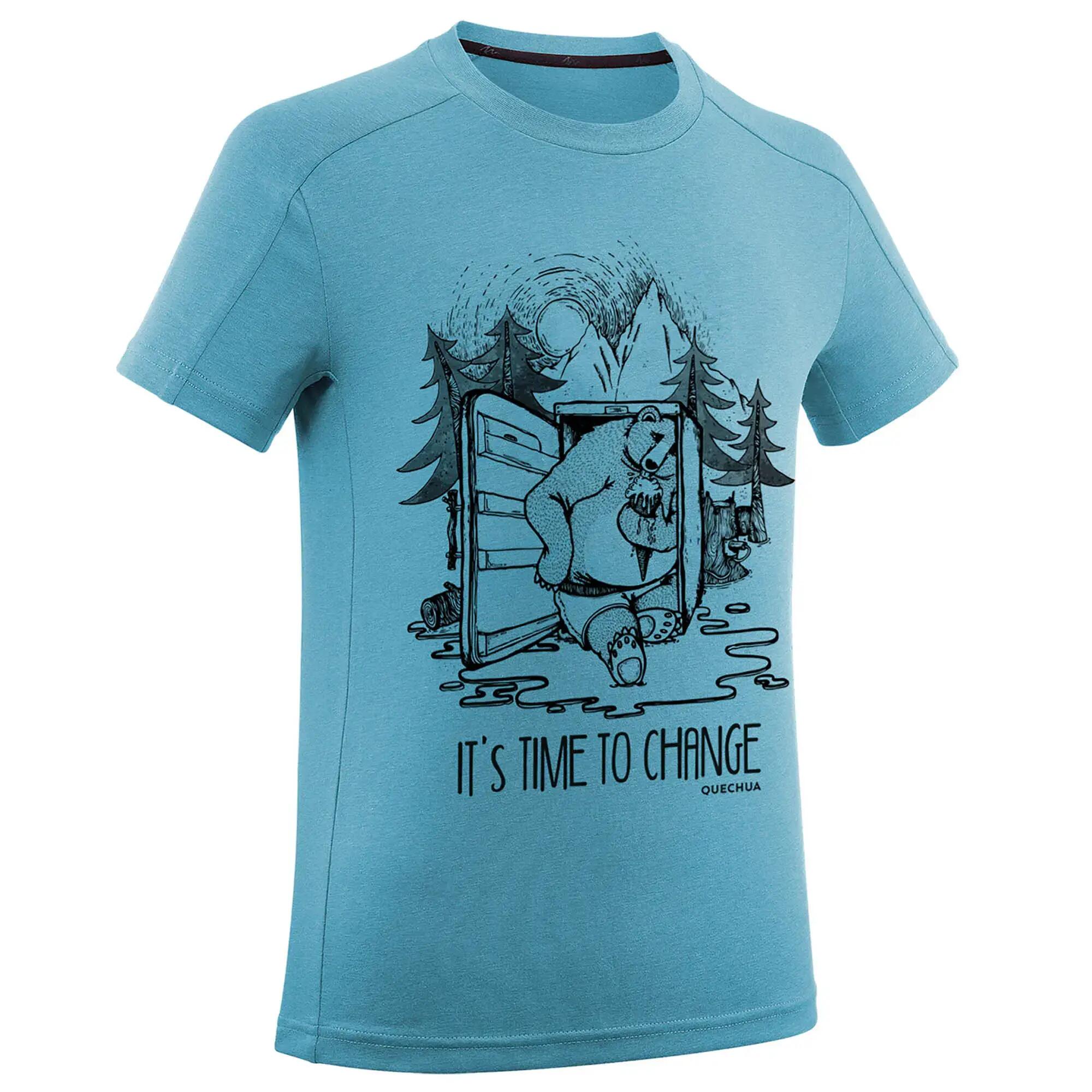QUECHUA POLERA DE SENDERISMO MH100 AZUL NIÑOS 7-15 AÑOS
