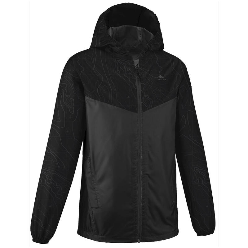 Çocuk Outdoor Yağmurluk - 7/15 Yaş - Gri/Siyah - MH100