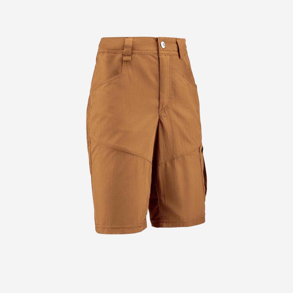 Child's hiking shorts - MH500 dark brown - 7-15 years