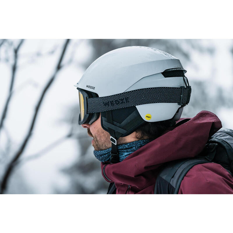 Maschera sci e snowboard adulto e bambino G500 I grigia