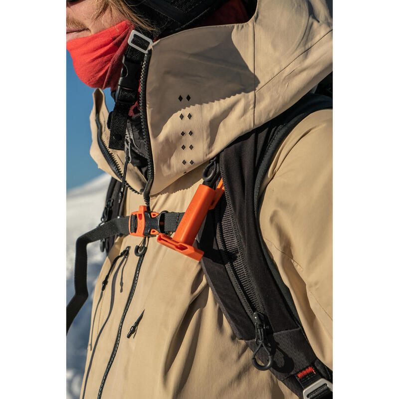 Sac à dos Airbag pour le ski Freeride 30L - noir (cartouche non incluse)