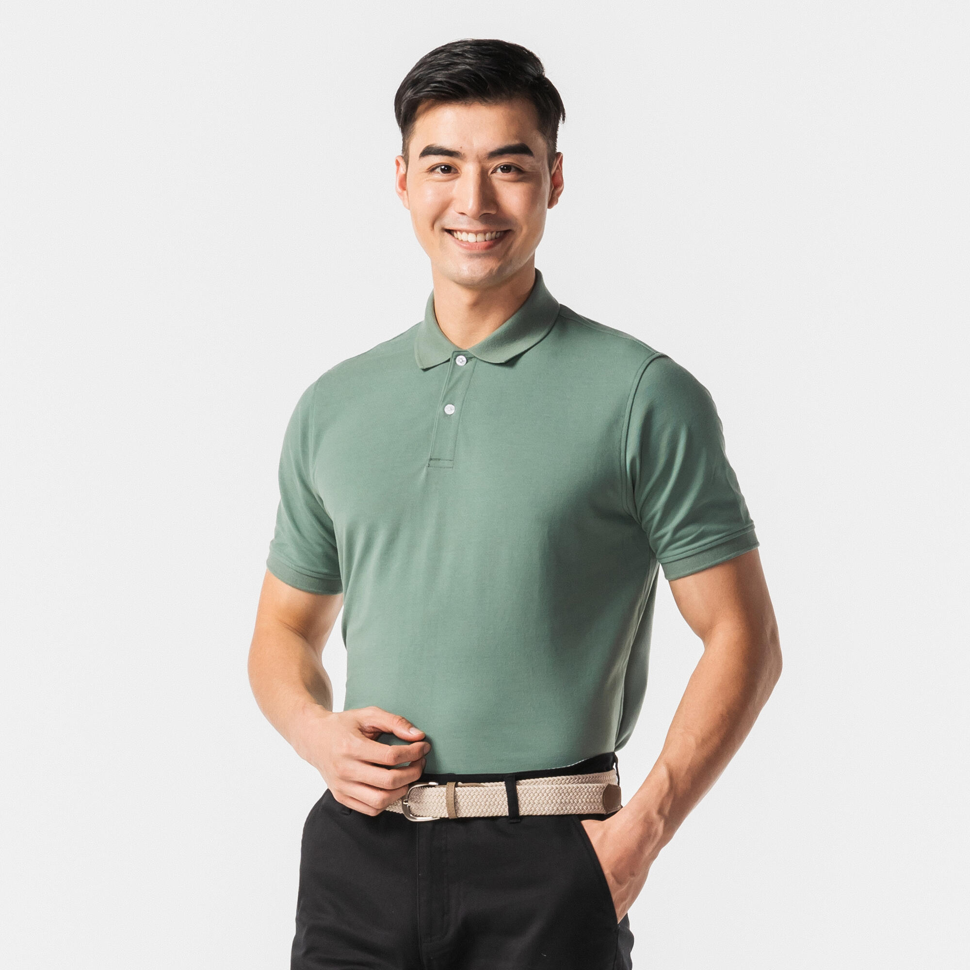 Polo golf uomo MW 500 verde 30/48