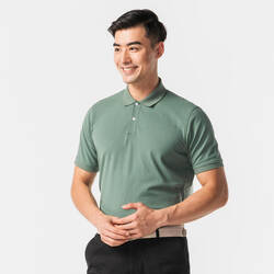 Men's golf cotton short-sleeved polo shirt - MW500 Green