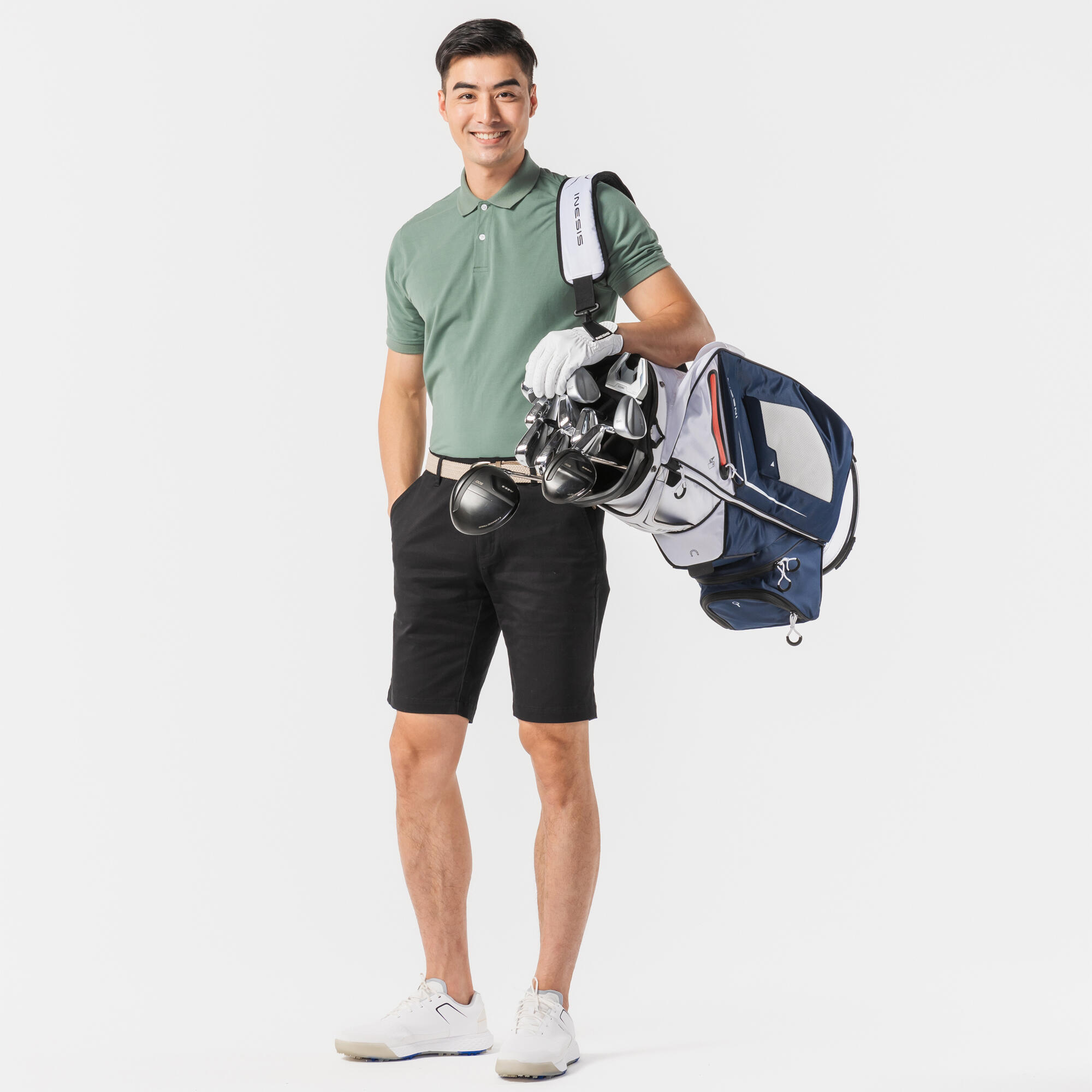 Polo golf uomo MW 500 verde 27/48
