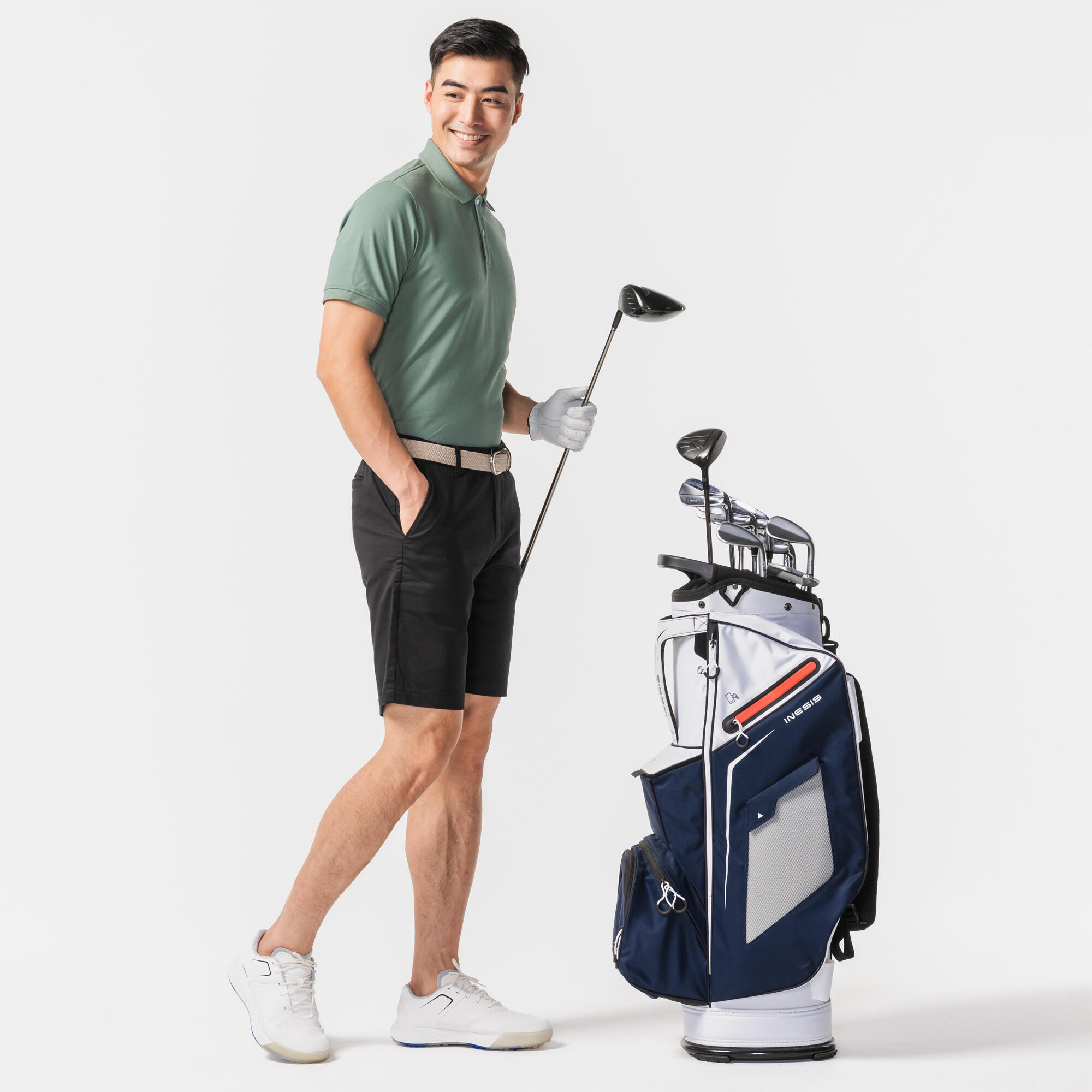 Polo golf uomo MW 500 verde 26/48