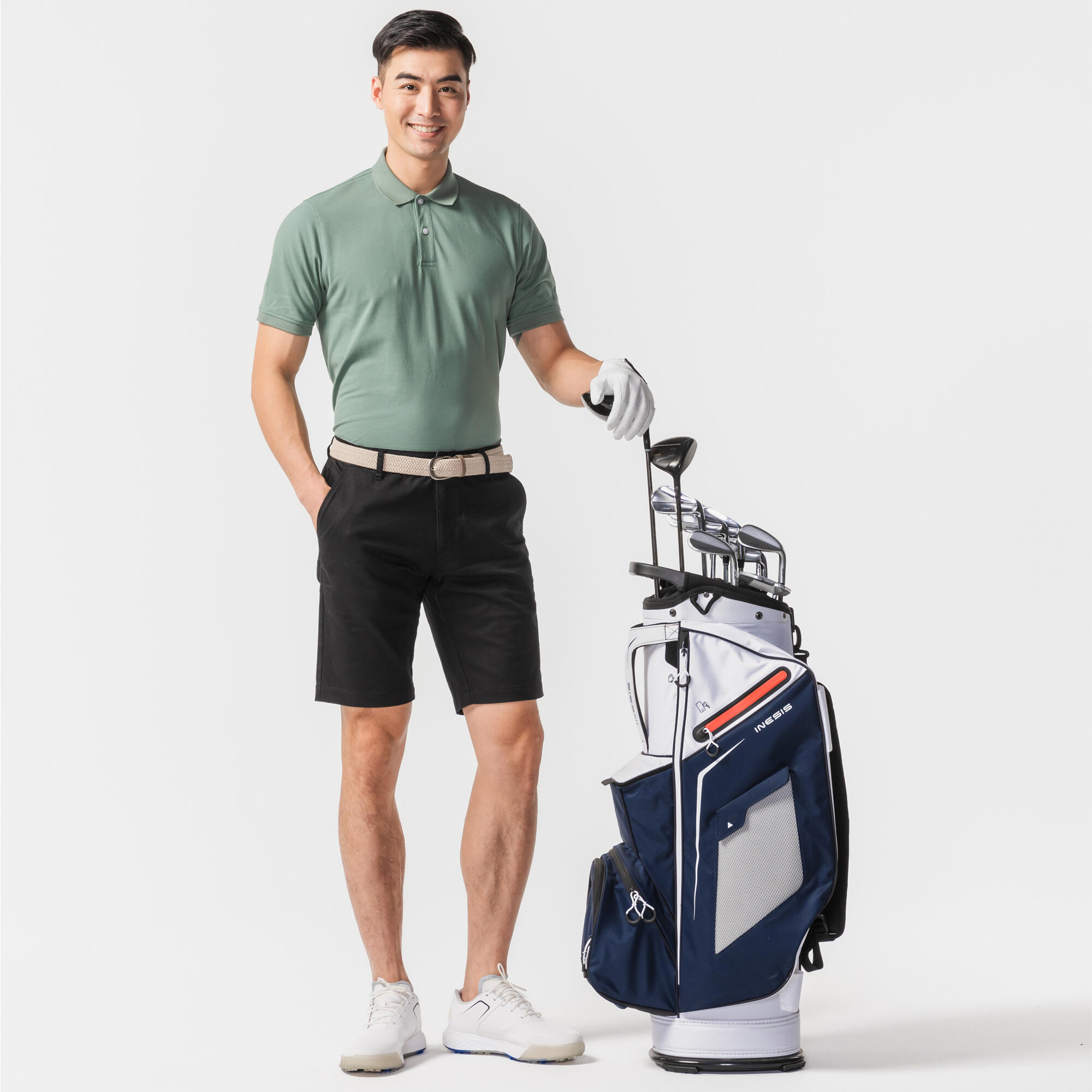 Polo golf uomo MW 500 verde 25/48