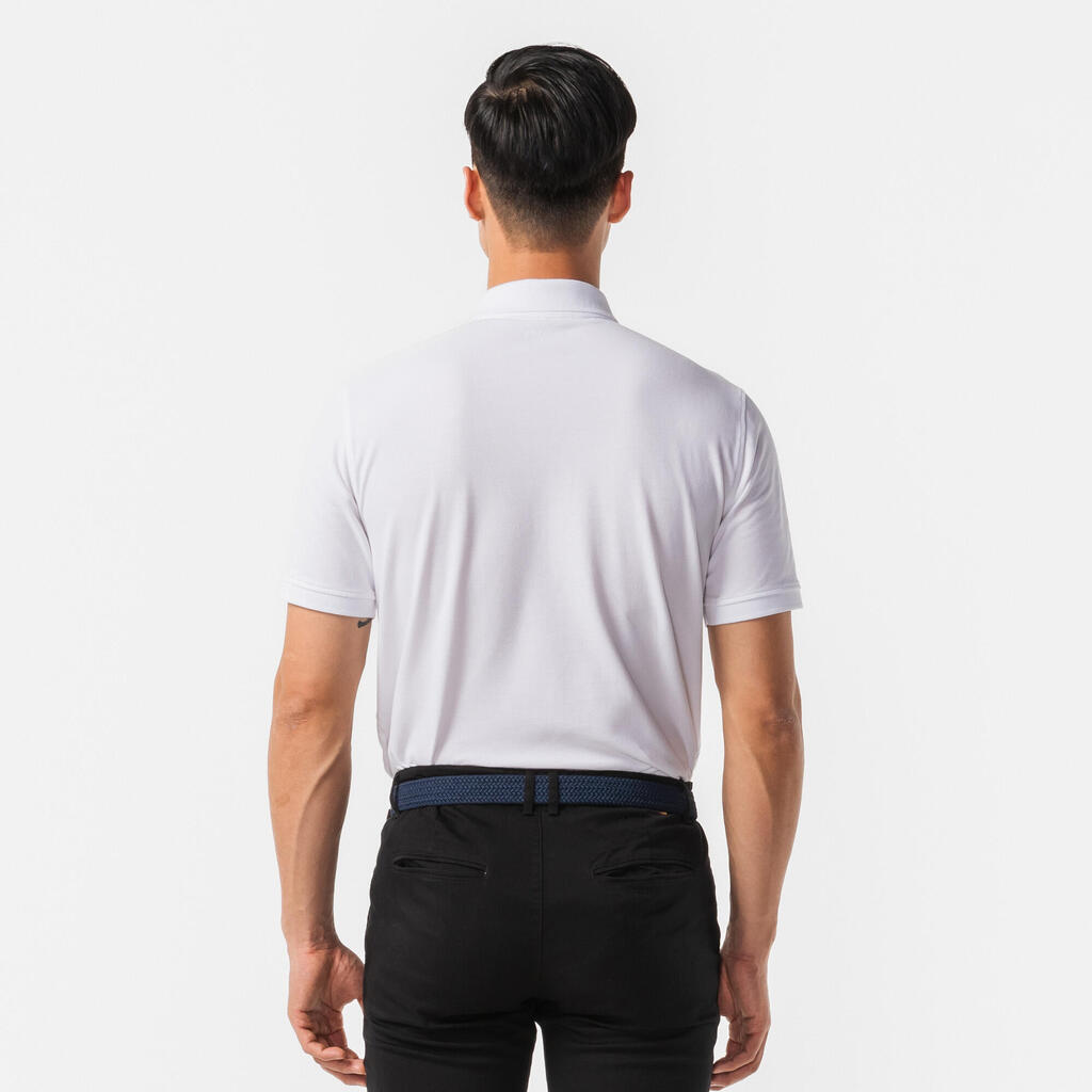 Golf cotton short sleeve polo shirt beige