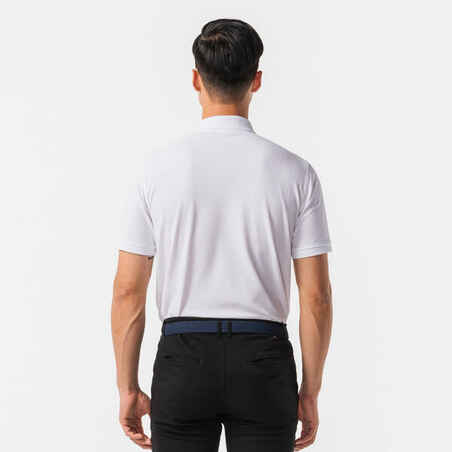 Men’s golf cotton short-sleeved polo shirt - MW500 White