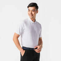 Men’s golf cotton short-sleeved polo shirt - MW500 White