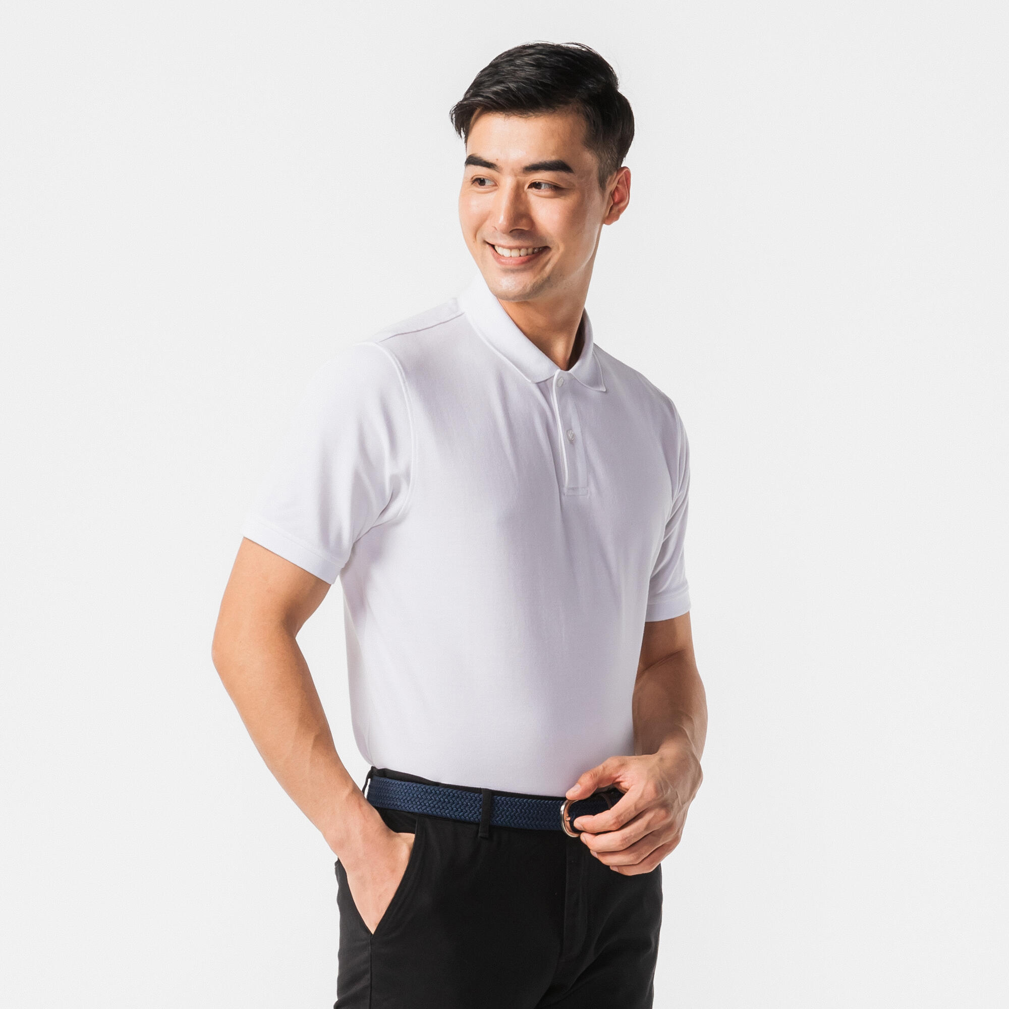 Polo golf uomo MW 500 bianca 21/66