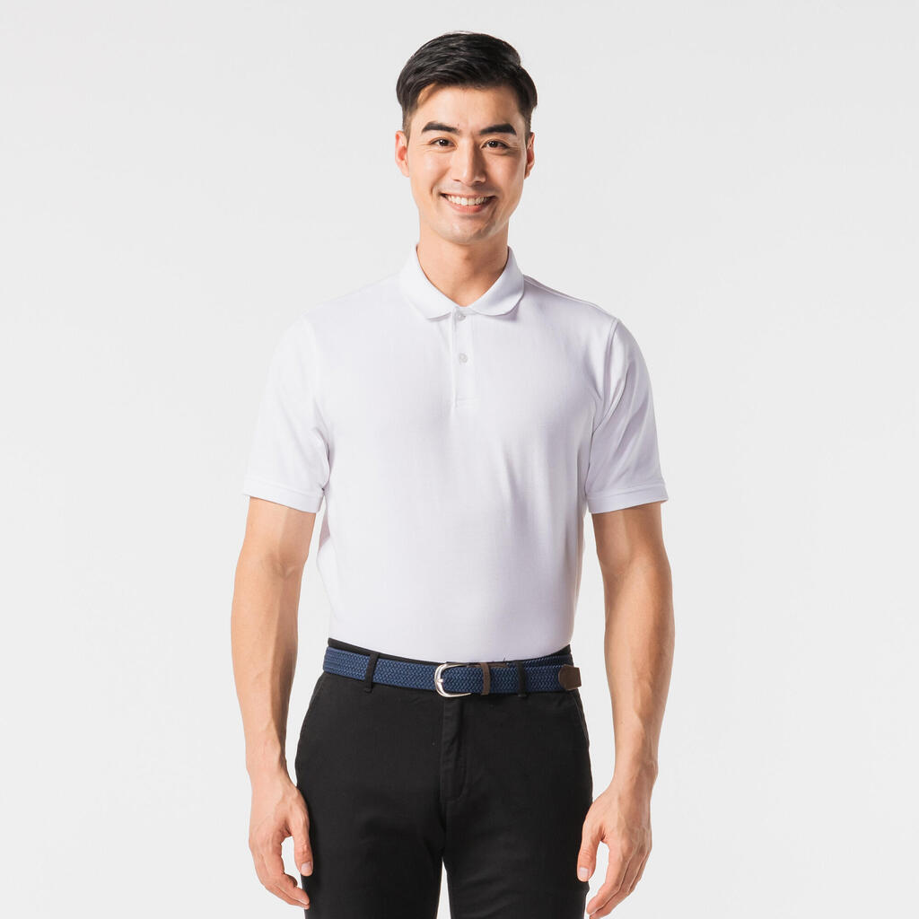 Golf cotton short sleeve polo shirt beige