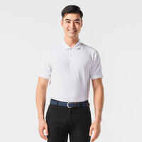 Men’s golf cotton short-sleeved polo shirt - MW500 White