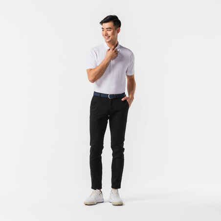 Men’s golf cotton short-sleeved polo shirt - MW500 White