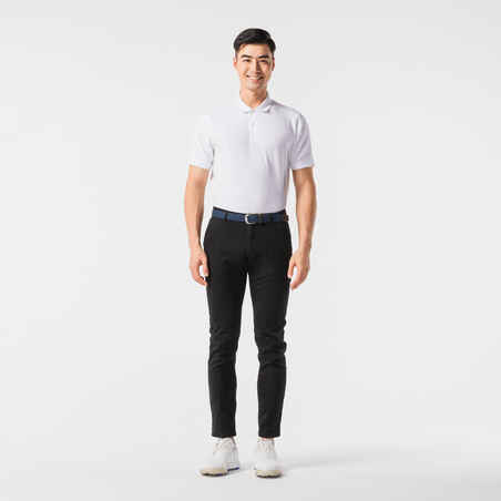 Men’s golf cotton short-sleeved polo shirt - MW500 White