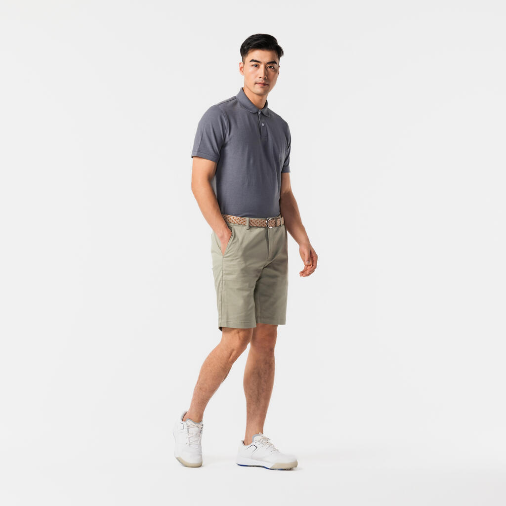 Polo de golf en coton polyester manches courtes Homme, MW500 rouge foncé