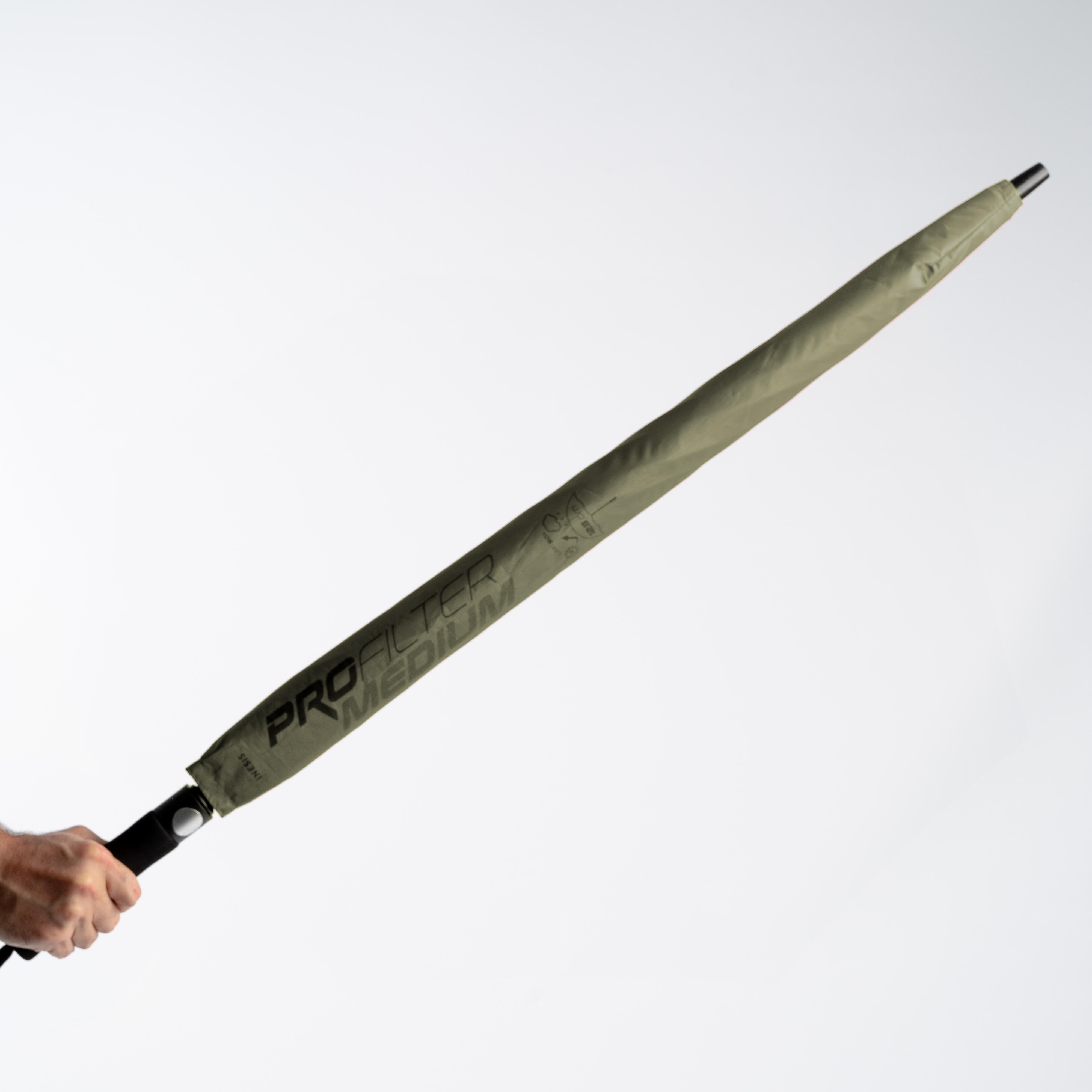 Waterproof Umbrella Medium  Size 123cm Coverage UV Protection Auto Open - Khakhi