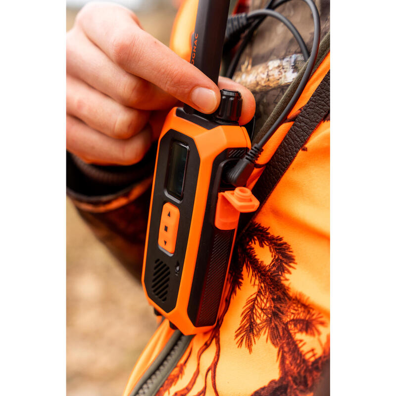 Walkie-Talkie Caza Solognac 500 Estanco Naranja 10 Km Alcance