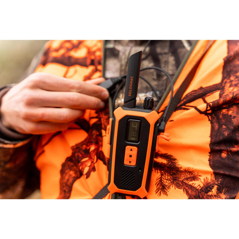 PRODUCTO OCASIÓN: Walkie-Talkie Caza Solognac 500 Estanco Naranja 10 Km Alcance