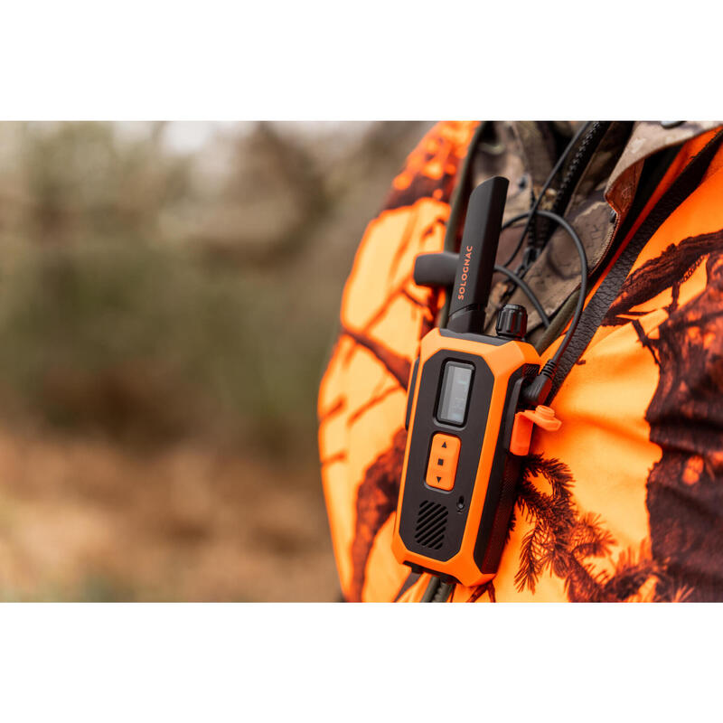 Walkie-Talkie Caza Solognac 500 Estanco Naranja 10 Km Alcance