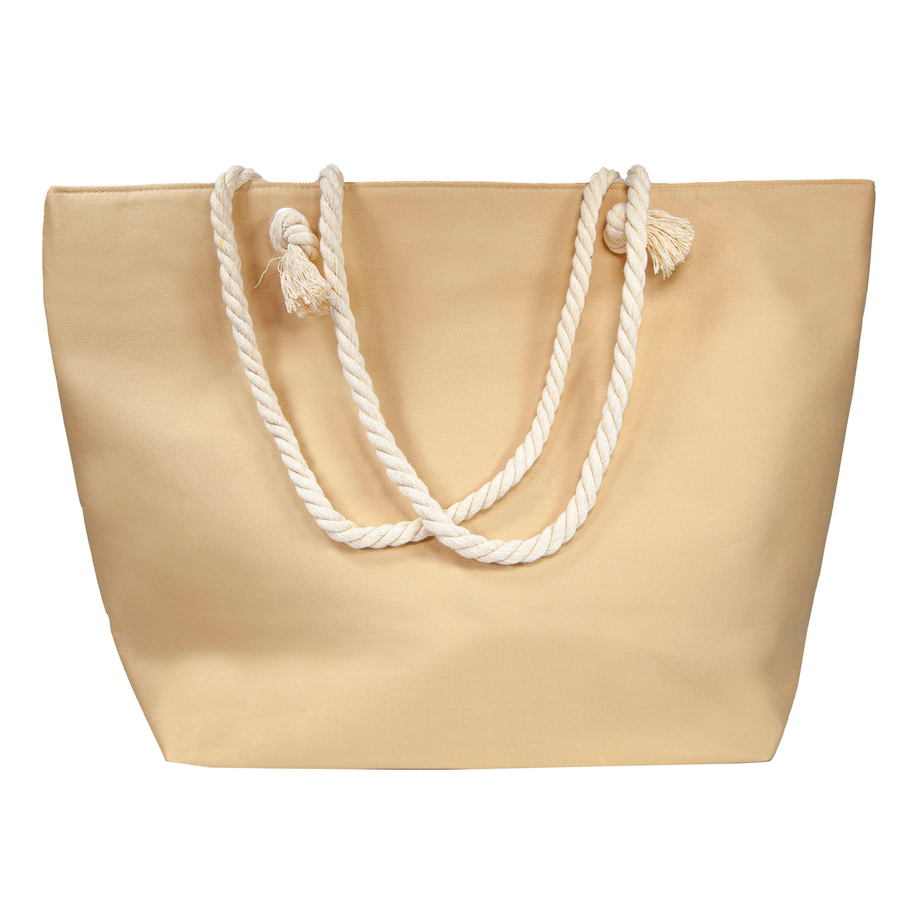 Borsa mare grande in tessuto stampato con zip arcobaleno 3/6