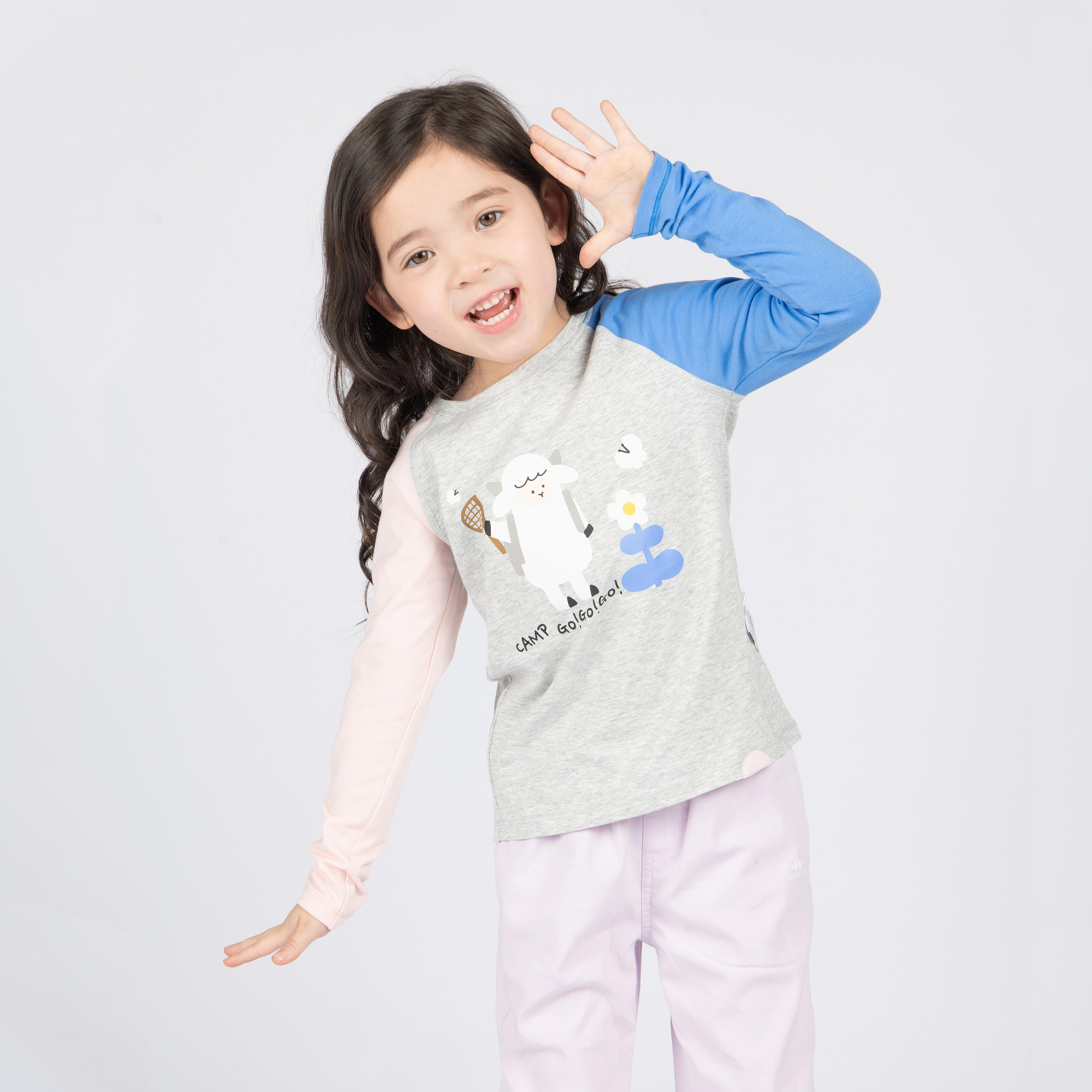 GIRLS’ LS T-SHIRT MH150 KID