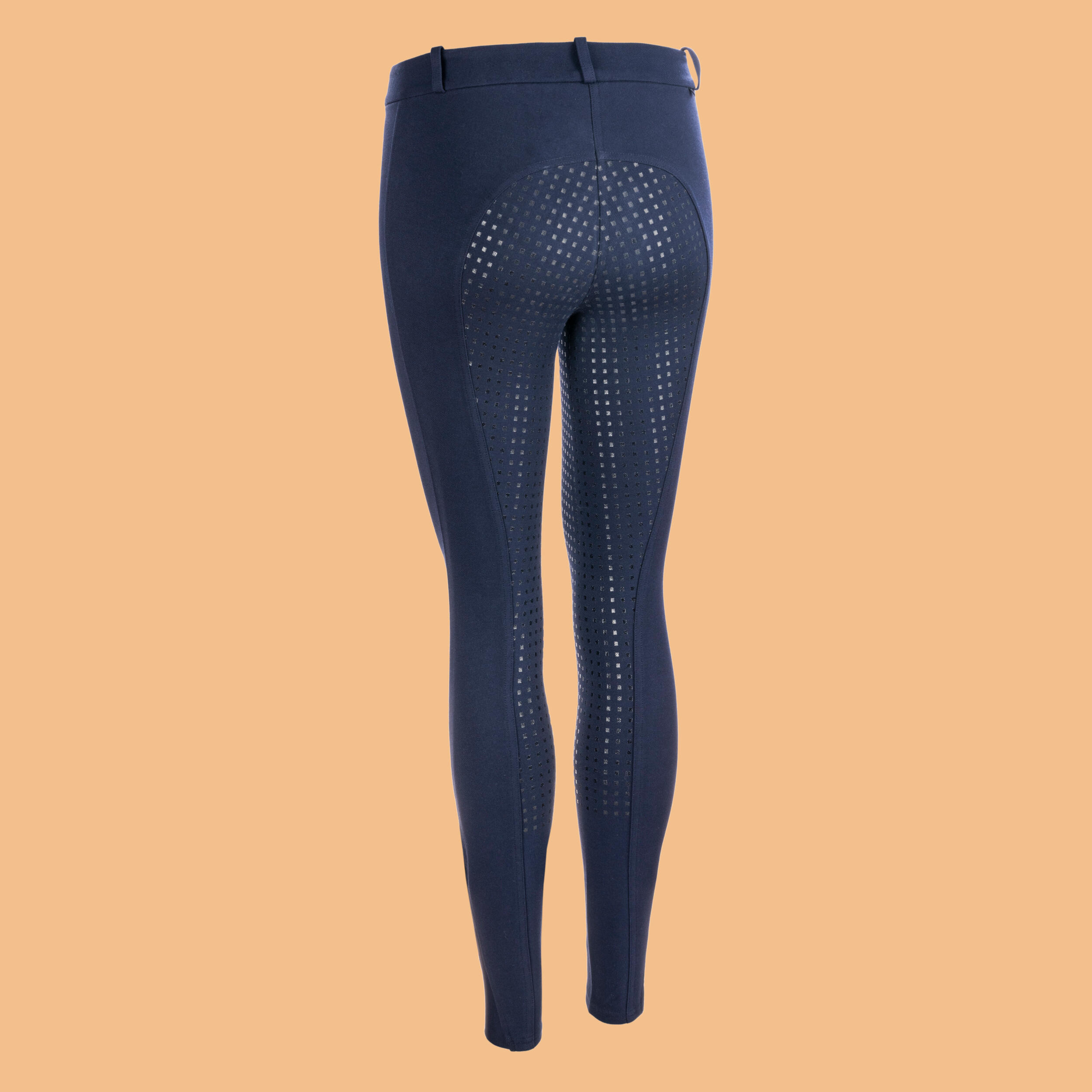 Pantaloni da equitazione full grip da donna - 500 navy