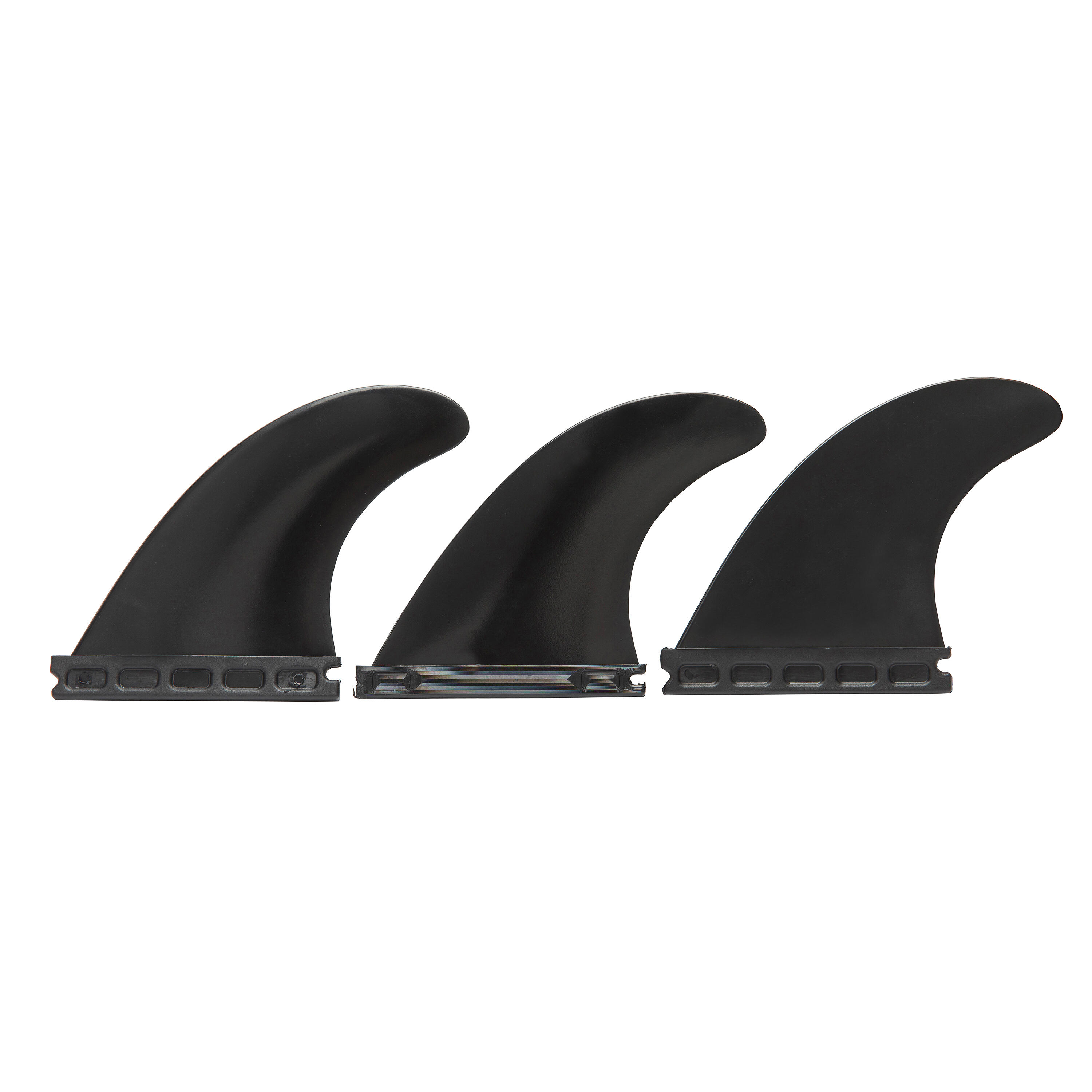 SURFSYSTEM 3 black fins compatible with FUTURES fin boxes