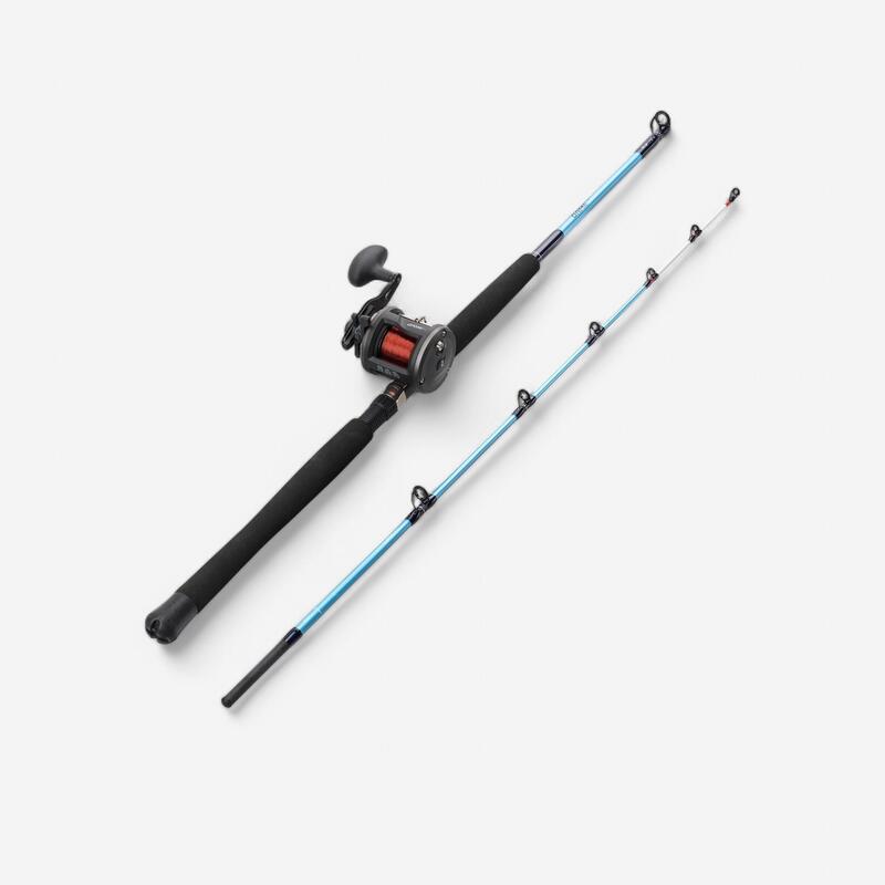 Conjunto Pesca Arrastre Pesca Mar Combo Game-100 190 10/12 lb