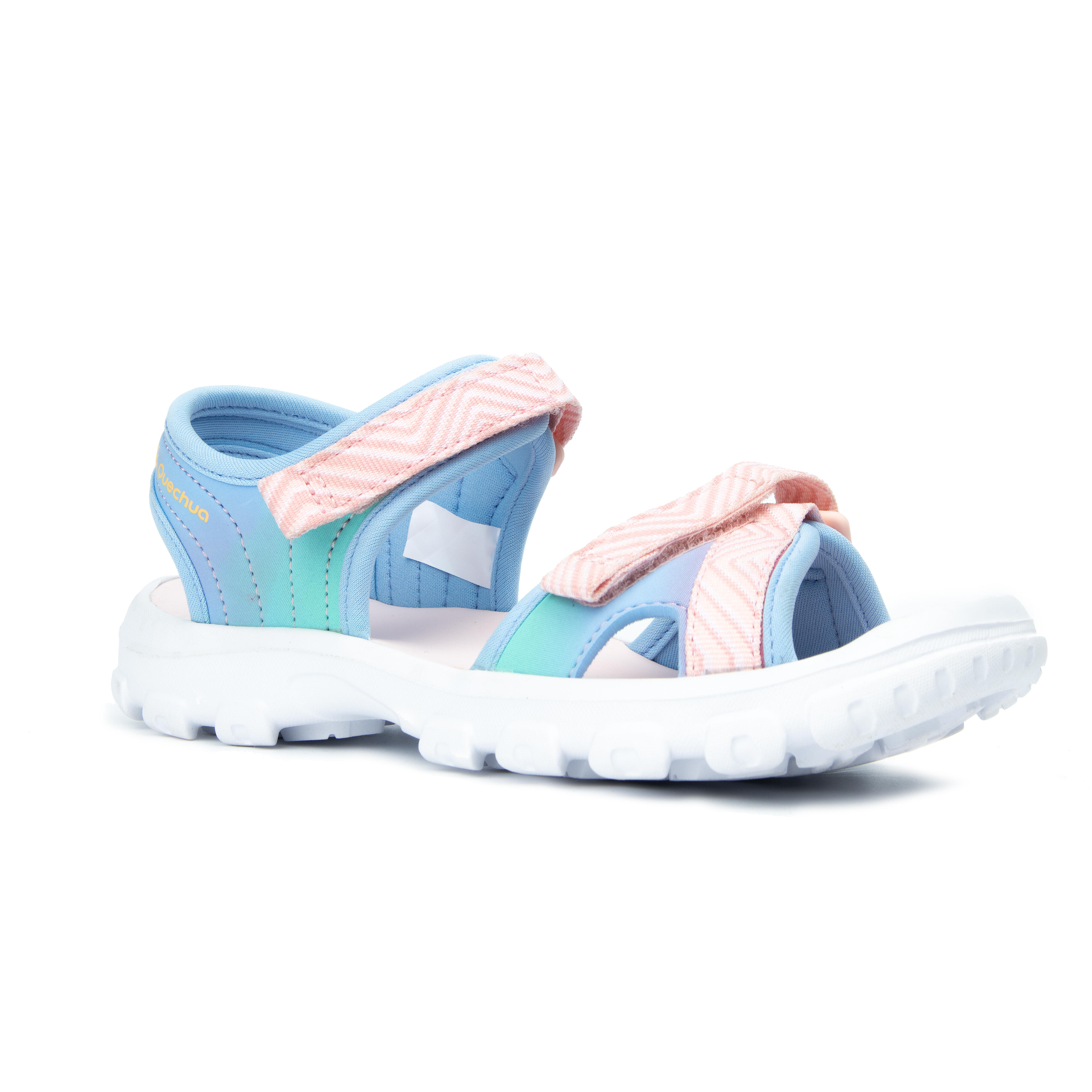 MH100 JR hiking sandals, Blue/Pink
