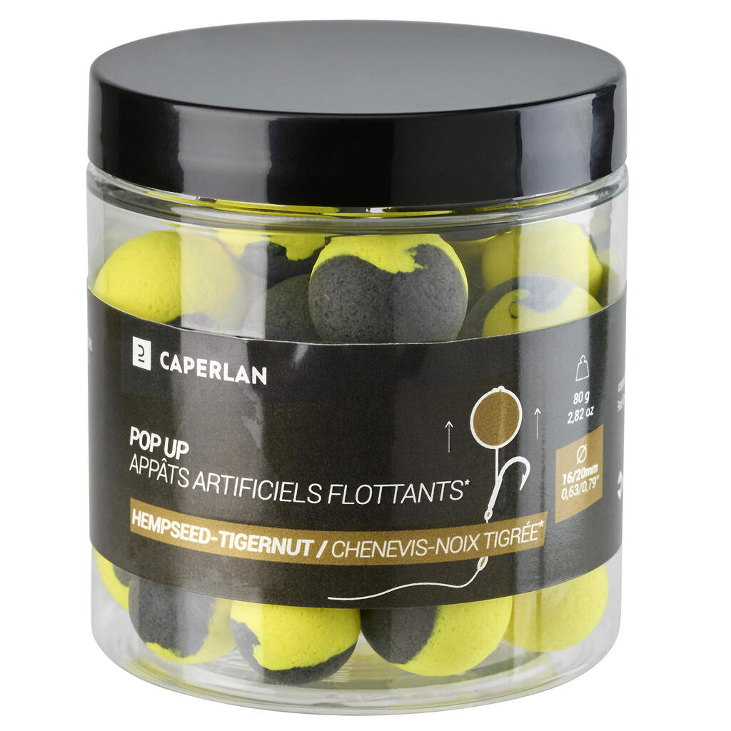 Carp fishing floating boilies POP-UPS 16-20mm Hempseed - Tigernut