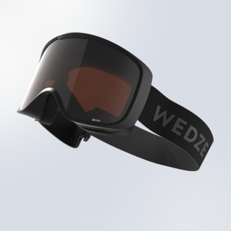 Máscara de esquí y snowboard doble pantalla Wedze G100 S3 negro