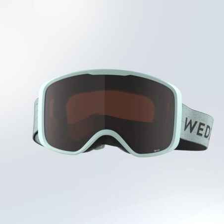 KIDS’ AND ADULTS’ ALL-WEATHER SKIING AND SNOWBOARDING GOGGLES - G 100 I - GREEN