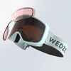 KIDS’ AND ADULT SKIING AND SNOWBOARDING GOGGLES ALL WEATHER - G 100 I - GREEN