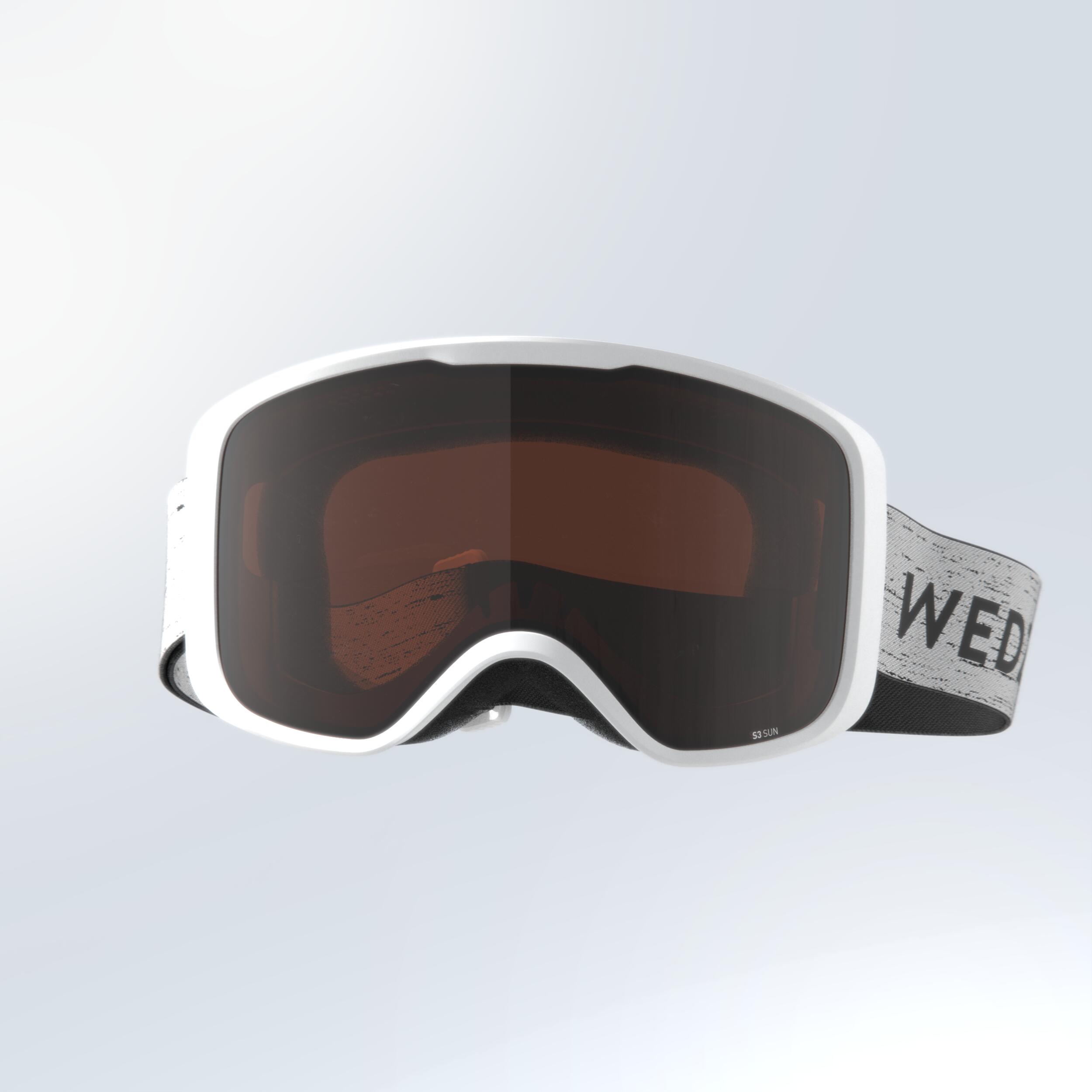 All-Weather Ski & Snowboard Goggles - 100 White - WEDZE