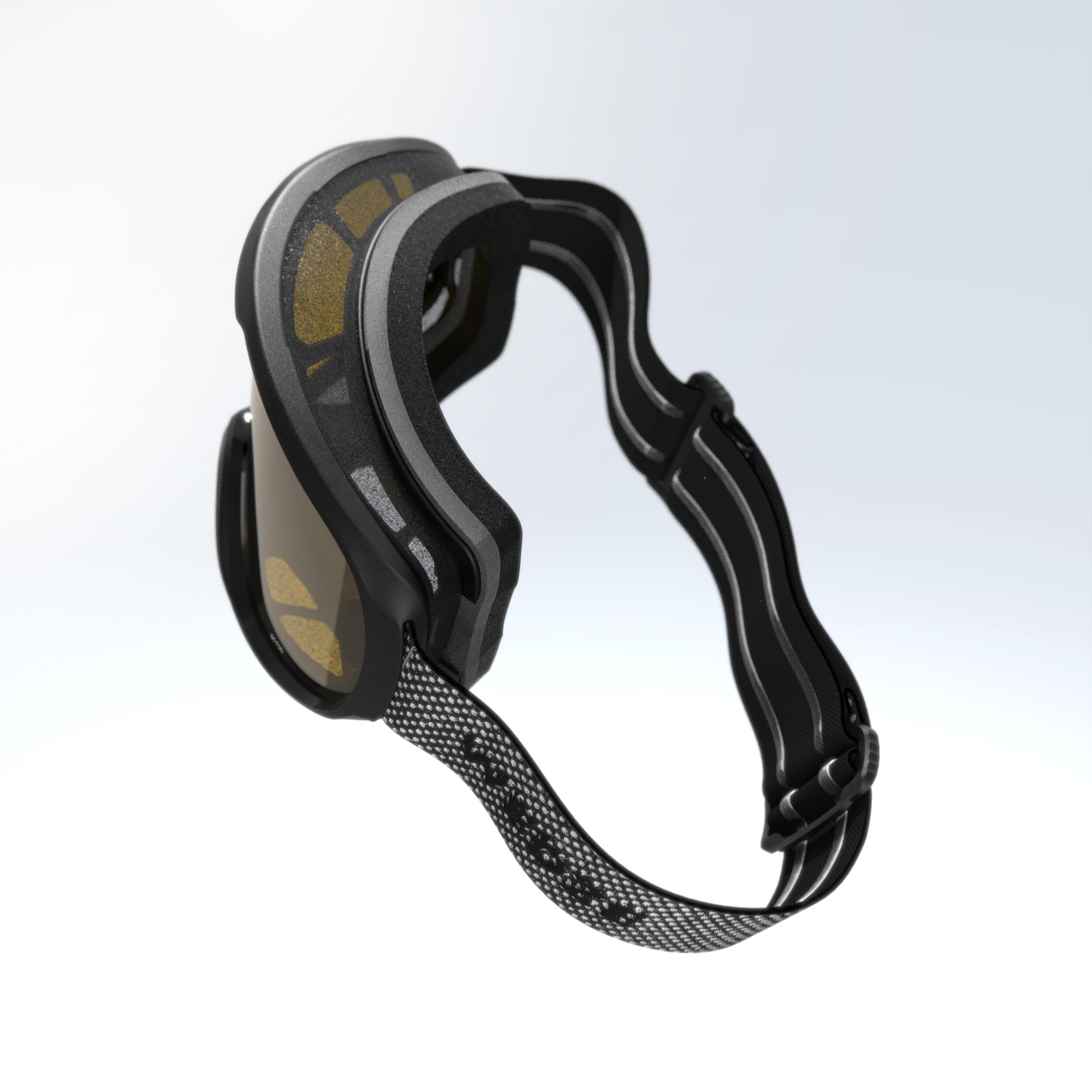 Ski and Snowboard All-Weather Goggles - G 500 Black - WEDZE