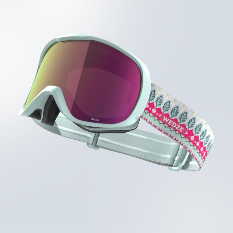 WEDZE Kayak / Snowboard Maskesi - Yetişkin / Çocuk - Pembe / Mavi - G 500 S3 WEDZE Kayak / Snowboard Maskesi - Yetişkin / Çocuk - Pembe / Mavi - G 500 S3