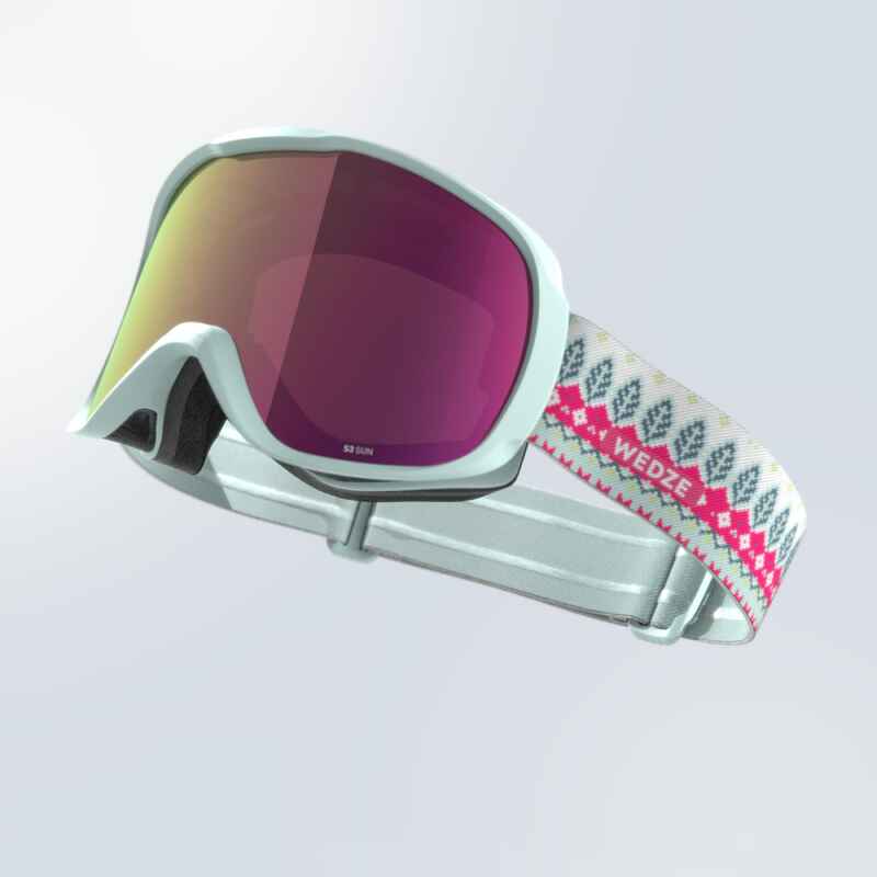 Skibrille Snowboardbrille Erwachsene/Kinder Schönwetter - G 500 S3 Jacquard 