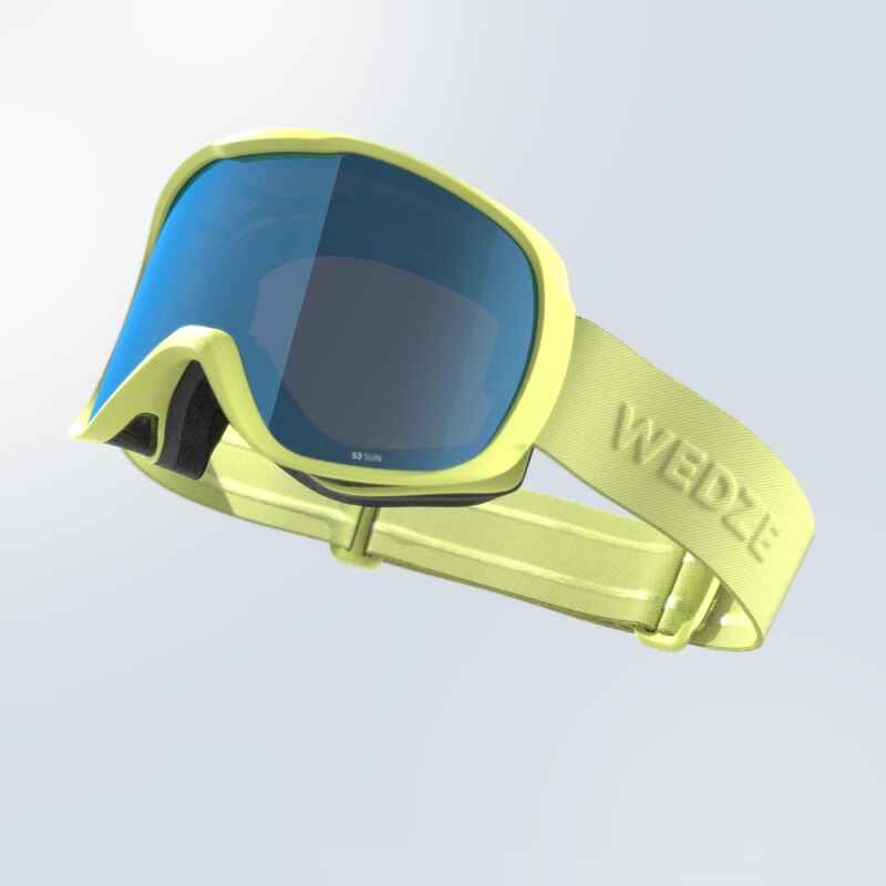 Skibrille Snowboardbrille Erwachsene/Kinder Schönwetter - G 500 S3 gelb 