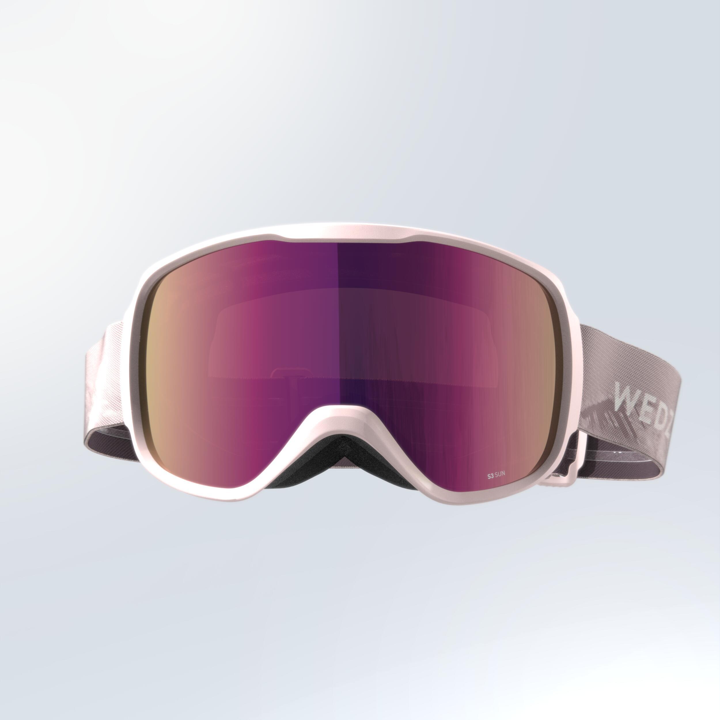 KIDS AND ADULT SKIING AND SNOWBOARDING GOGGLES GOOD WEATHER - G 500 S3 - PINK 4/7