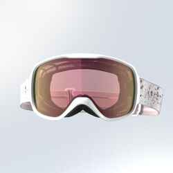 KIDS’ AND ADULTS’ SKIING AND SNOWBOARDING GOGGLES - G 500 S1 - WHITE