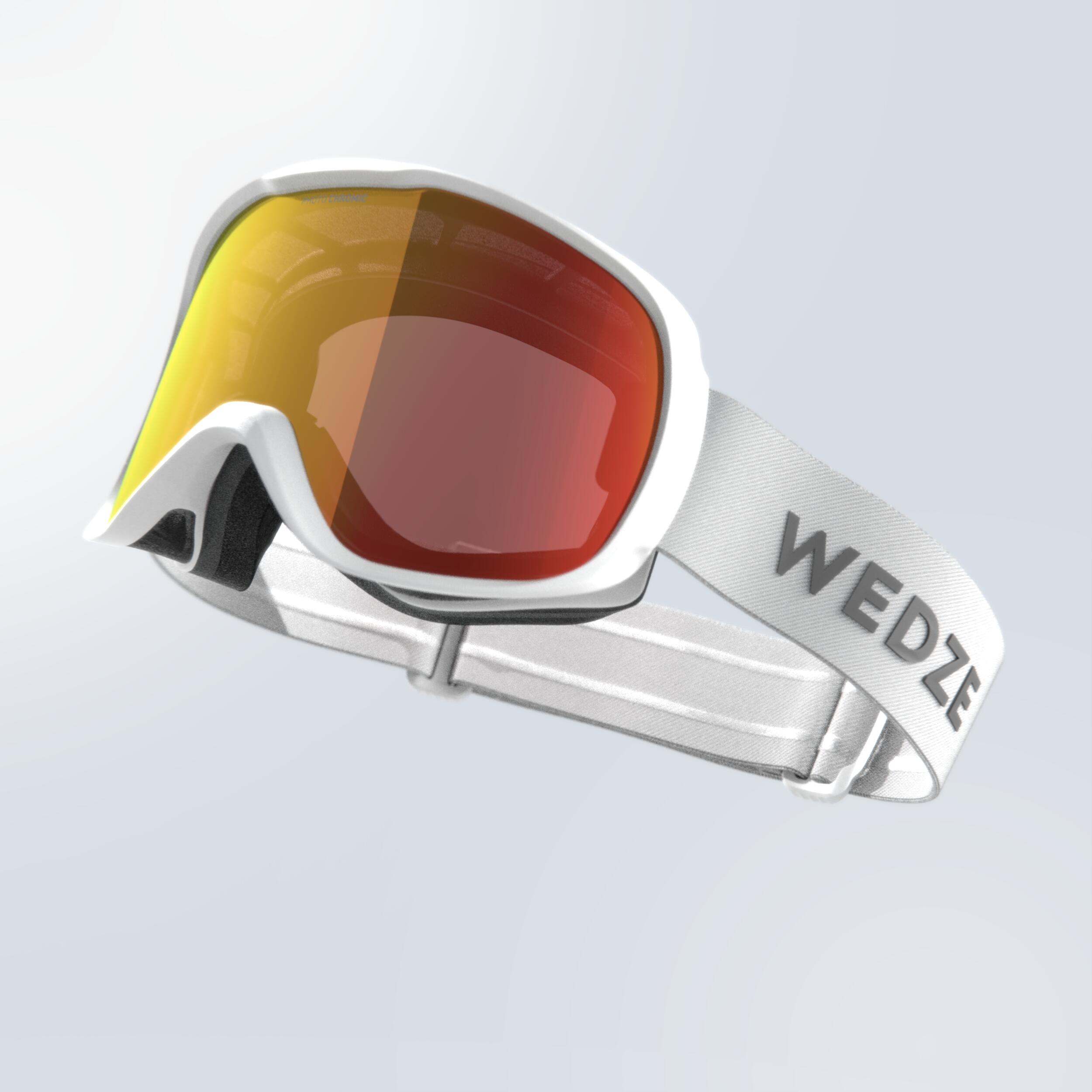 Ochelari de schi/snowboard G500 Orice Vreme Alb Copii/AdulÈ›i