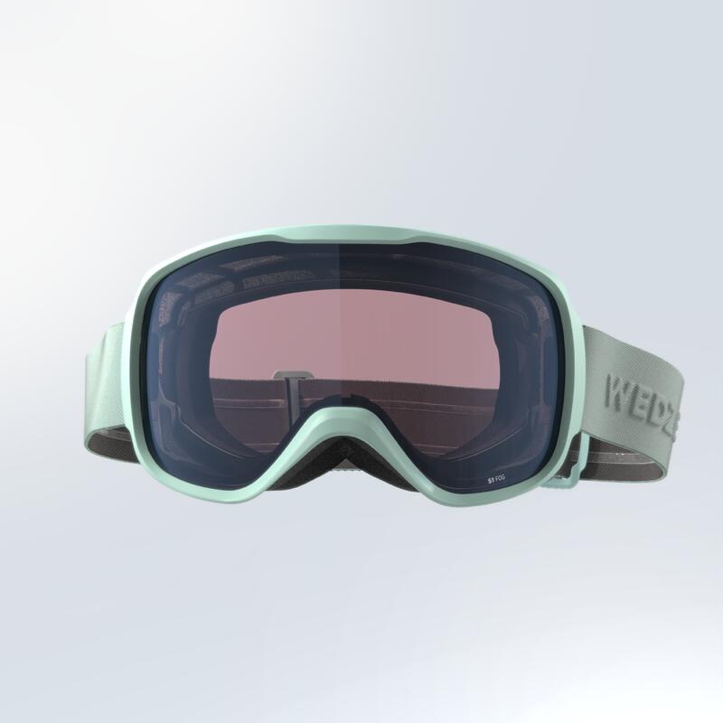 Maschera sci e snowboard adulto e bambino G500 I - lente intercambiabile - verde