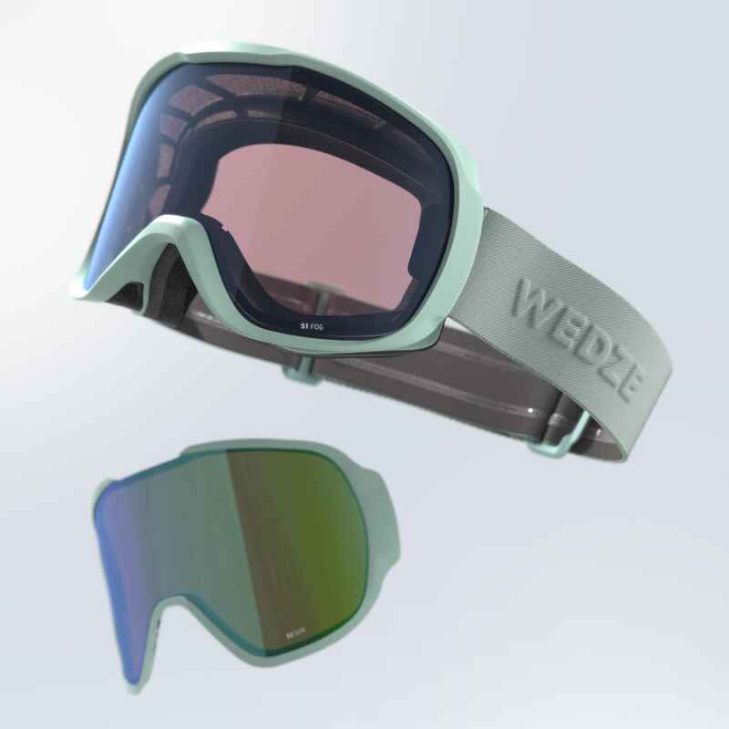 Ski-/Snowboardbrille G 500 I Allwetter Erwachsene/Kinder grün 