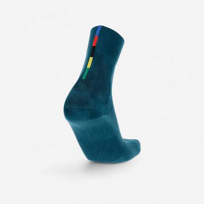 Calze Estive Santini Teal Blu Rainbow Uci