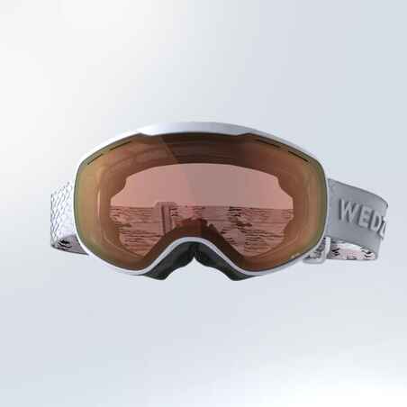 KIDS’ AND ADULTS’ BAD WEATHER SKIING GOGGLES - G 900 s1 - LIGHT PURPLE
