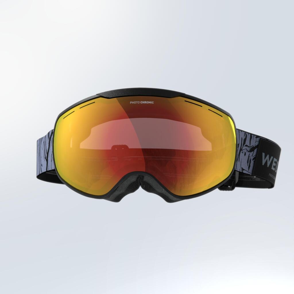 Skibrille Snowboardbrille Erwachsene/Kinder Allwetter - G900 PH weiss/blau 