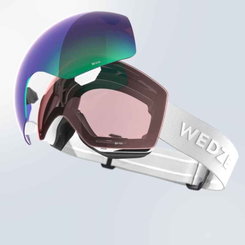 Skibrille Snowboardbrille - G 900 I Allwetter Erwachsene/Kinder weiss Skibrille Snowboardbrille - G 900 I Allwetter Erwachsene/Kinder weiss