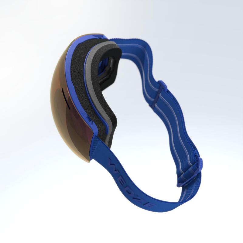 Maschera sci adulto/bambino G 900 - lente intercambiabile - azzurra