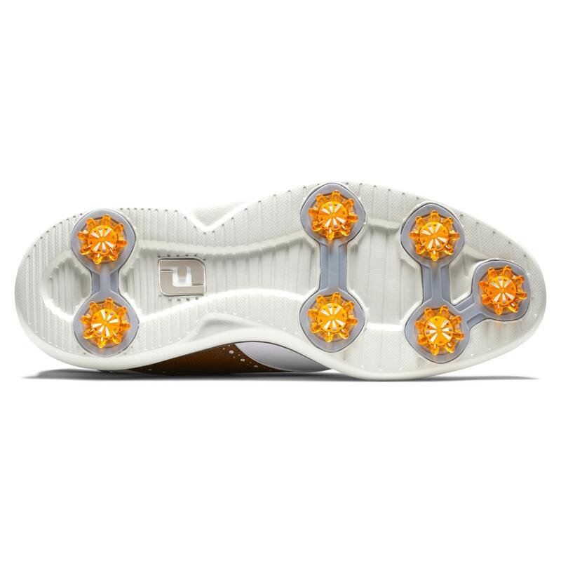 Chaussures de golf avec crampons homme Footjoy Traditions, blanc & marron