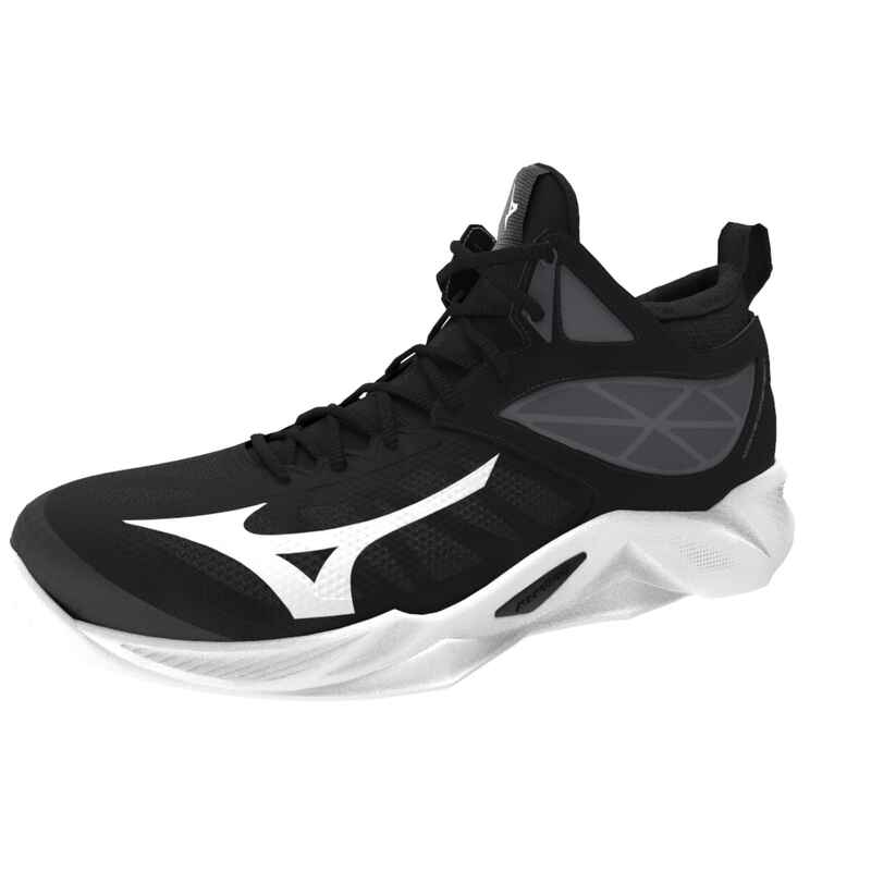 MEN'S VOLLEYBALL SHOES MIZUNO DIMENSION MID BLACK Decathlon